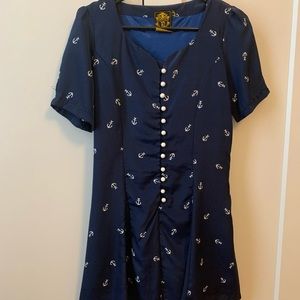 Cute Navy Vintage Dress